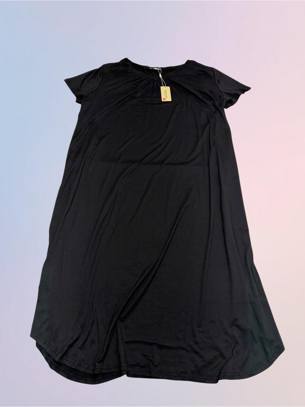 EKOUAER Women’s 3XL Simple Black Maxi Dress